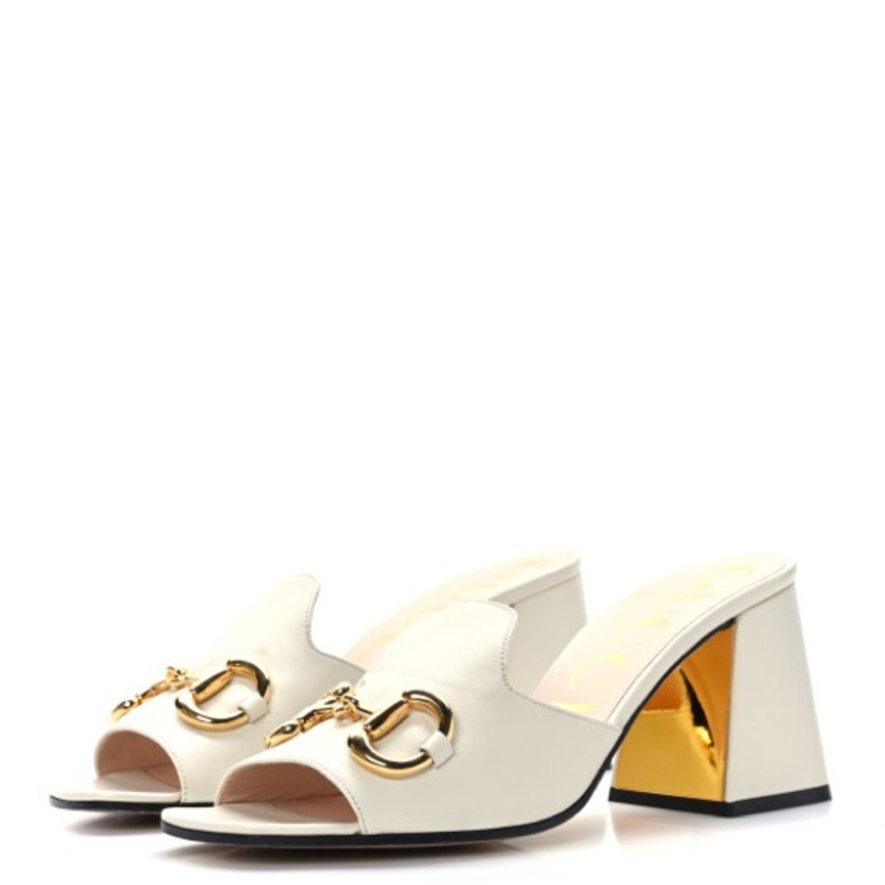 GUCCI Nappa Horsebit 75mm Slide Sandals